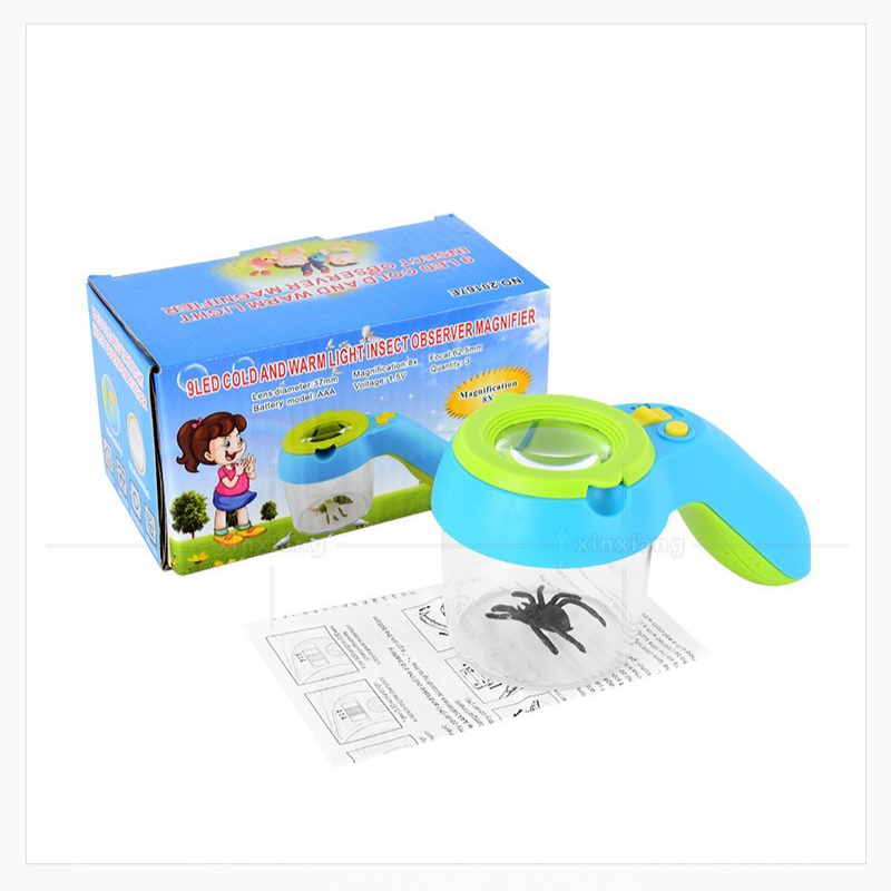 Outdoor Adventure Toys For Kids - Lupa de Insectos con 9 LED,