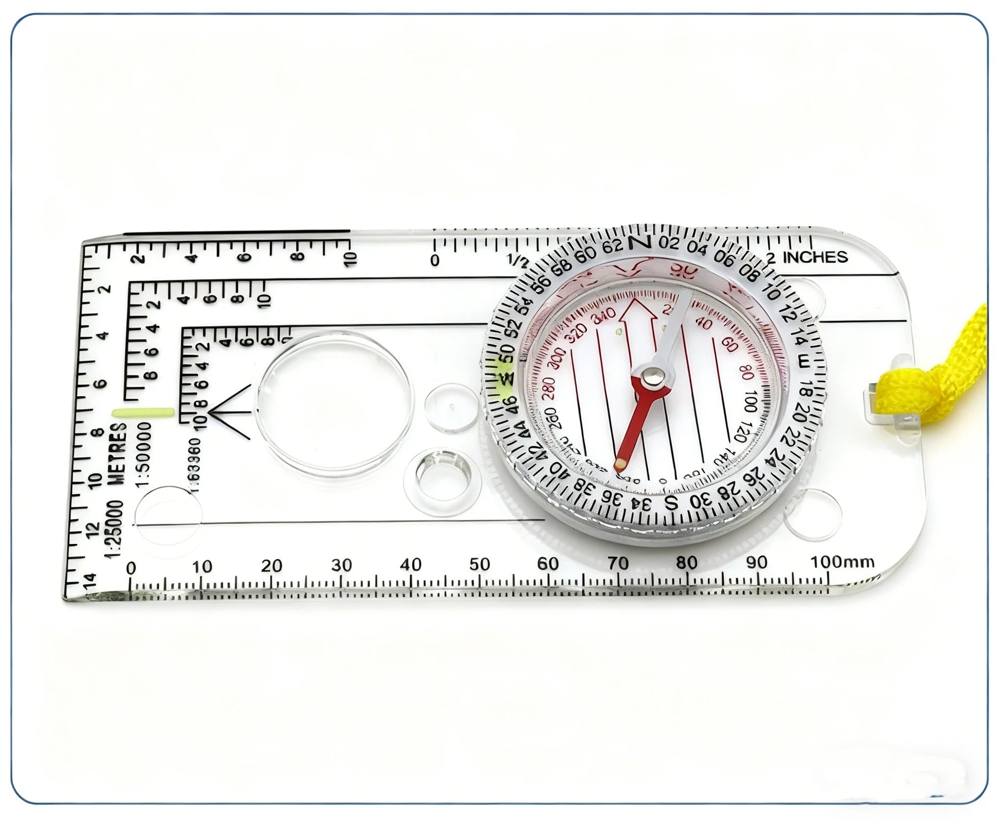 Map Compass Orienteering - Brújula de Orientación para Exteriores, Regla