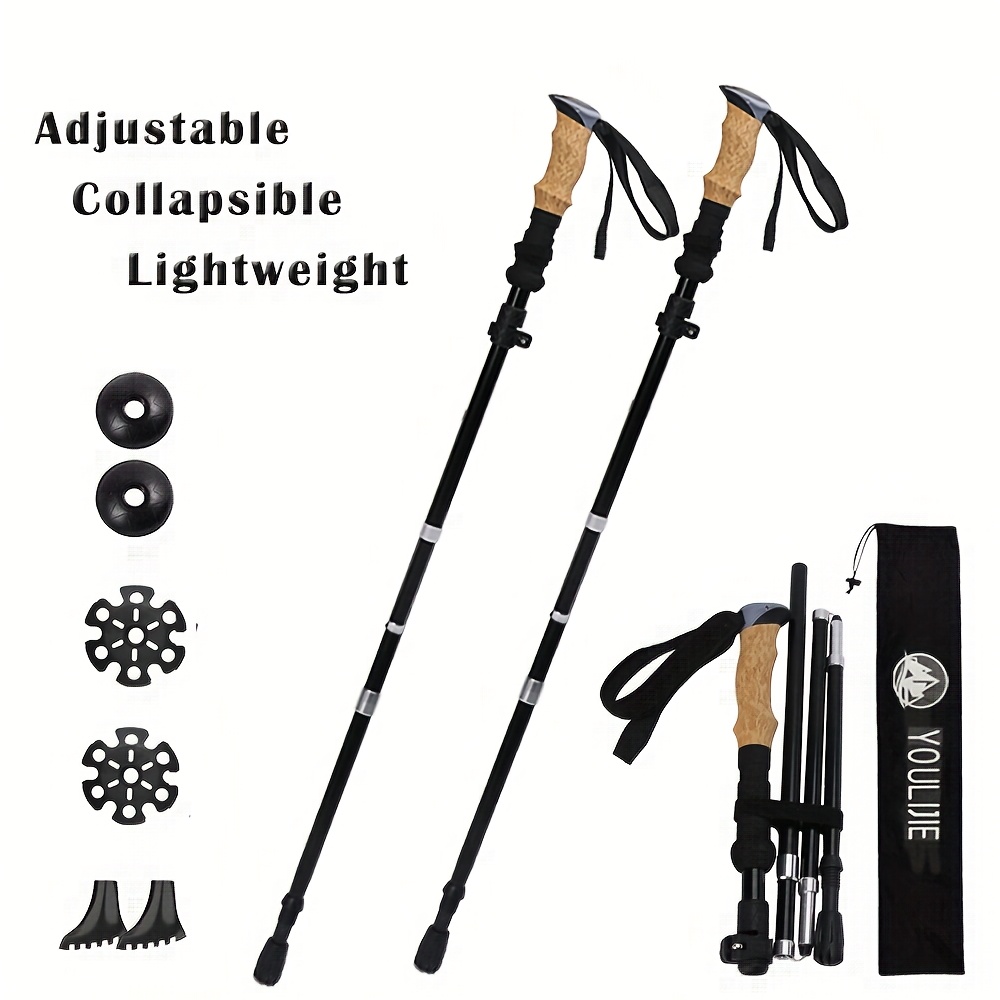 Trekking Pole Carbon - Bastones de senderismo ultra fuertes, paquete