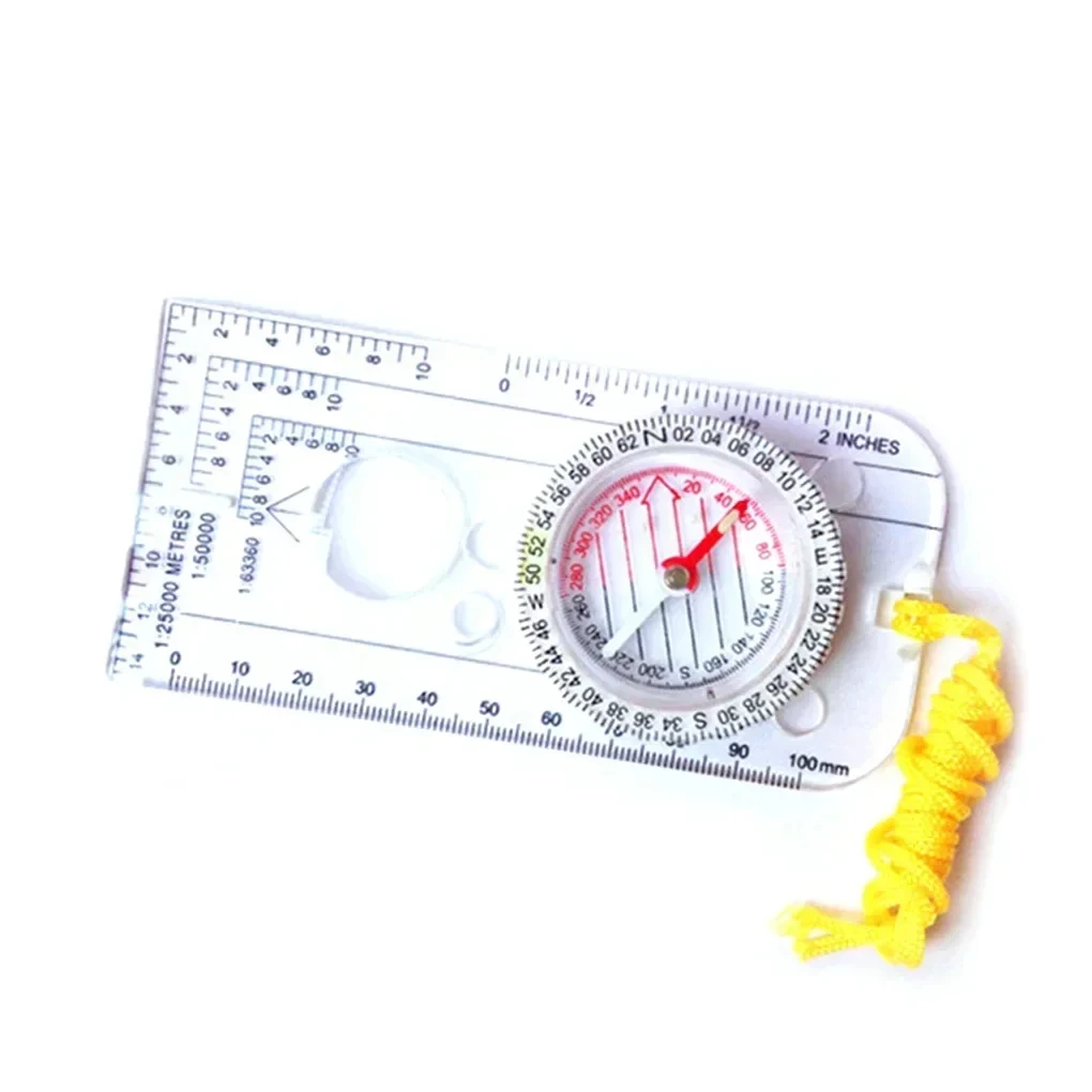 Map Compass Orienteering - Brújula de orientación acrílica portátil con