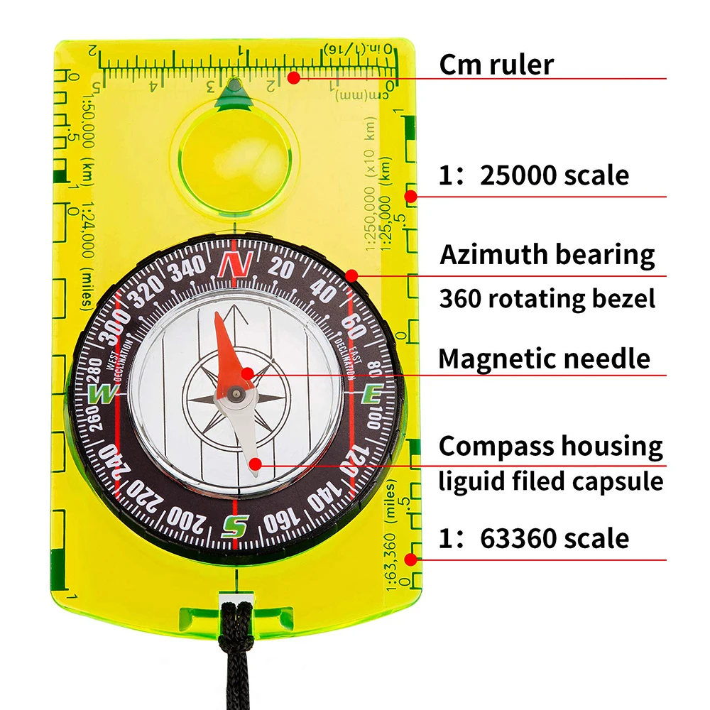 Brújula impermeable, dispositi - Map Compass Orienteering reseña y precio