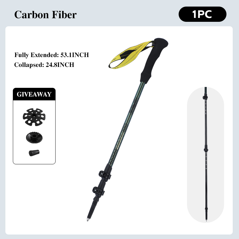 Bastón de Senderismo de Fibra  - Trekking Pole Carbon reseña y precio